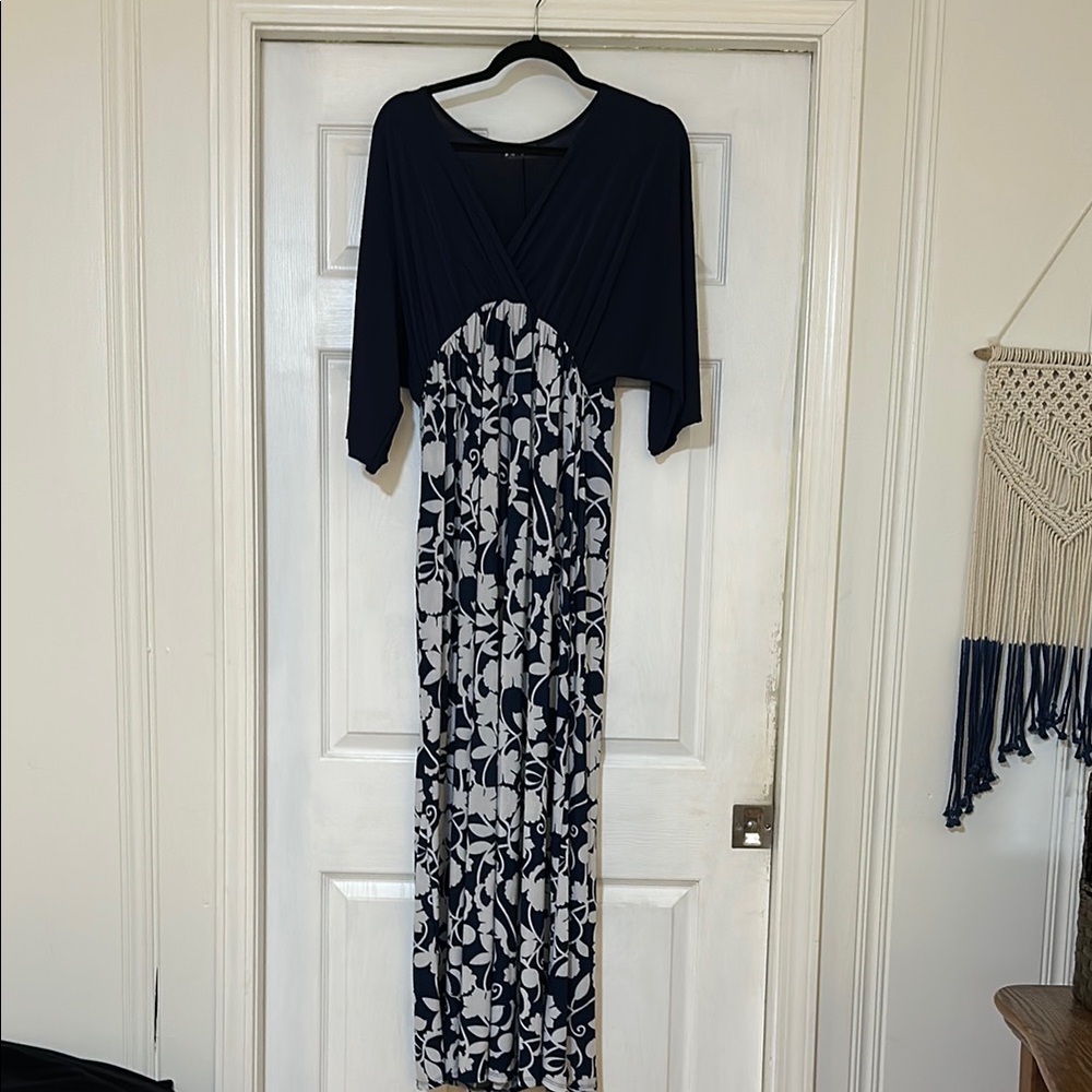 Bat-wing and Empire Waist Maxi Dress